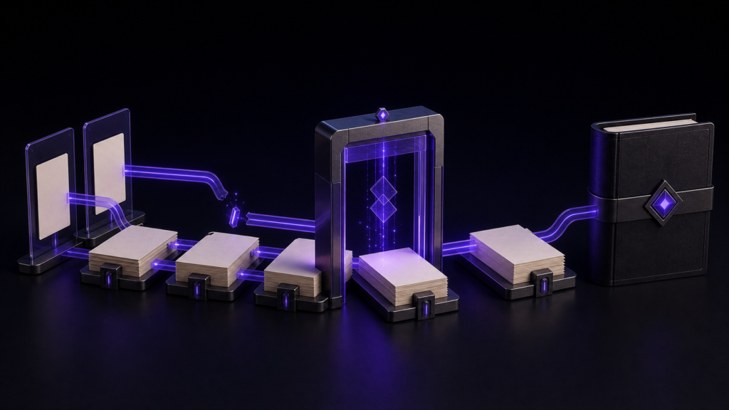 An abstract editorial 3D still life illustrating Prevent Broken KDP Image Paths Before EPUB Export