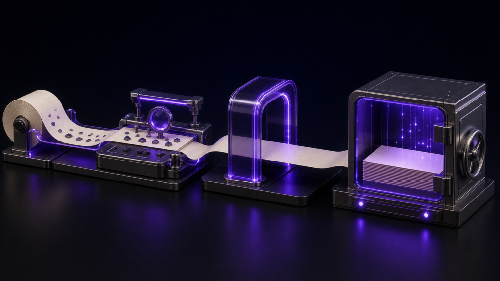 An abstract editorial 3D still life illustrating Convert Text to UTF-8 After Fixing Unsupported Characters